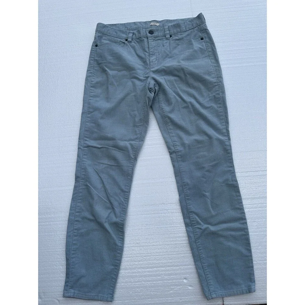 J. Crew Toothpick Corduroy Pants Size 29 Light Blue Mid Rise Skinny Stretch